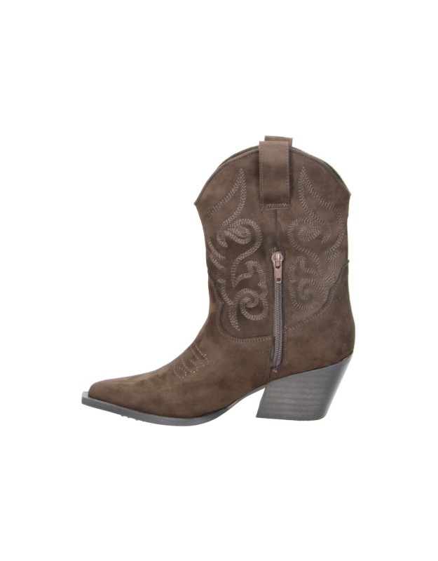 Botines cowboy con tacón SKYDIVA Cutie marrones para mujer
