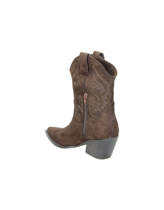 Botines cowboy con tacón SKYDIVA Cutie marrones para mujer