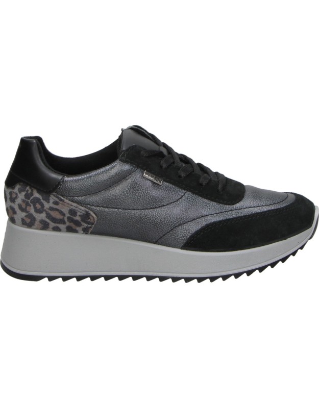 Zapatos de piel con cuña IMAC en negro para mujer 208398.7150.011