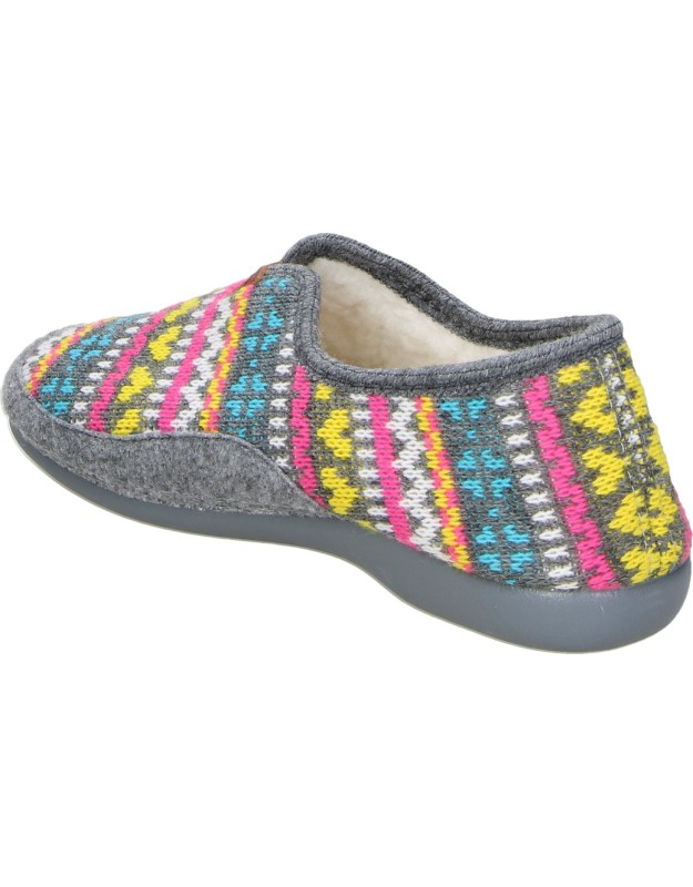 Zapatillas de casa cerradas NORTEÑAS 052-50-323 grises con colores