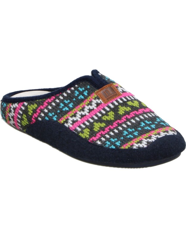 Zapatillas de casa abiertas NORTEÑAS 052-50-22 negras para mujer