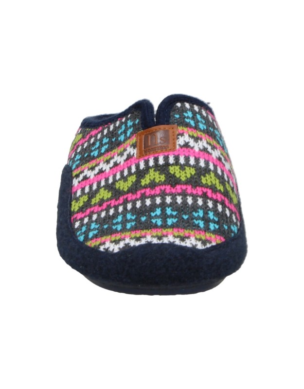 Zapatillas de casa abiertas NORTEÑAS 052-50-22 negras para mujer
