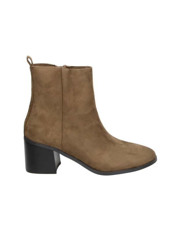 Botines de tacón SKYDIVA Revel en color camel para mujer