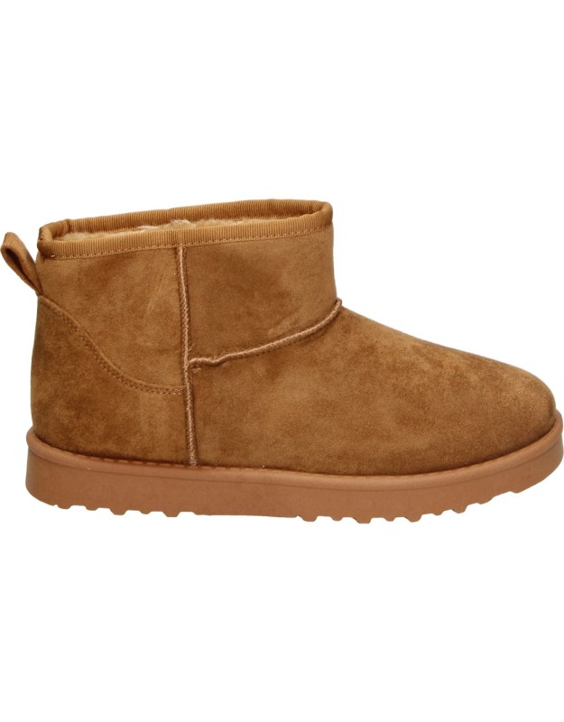 Botines australianos planos SKASUAL 35-3349 en camel para mujer
