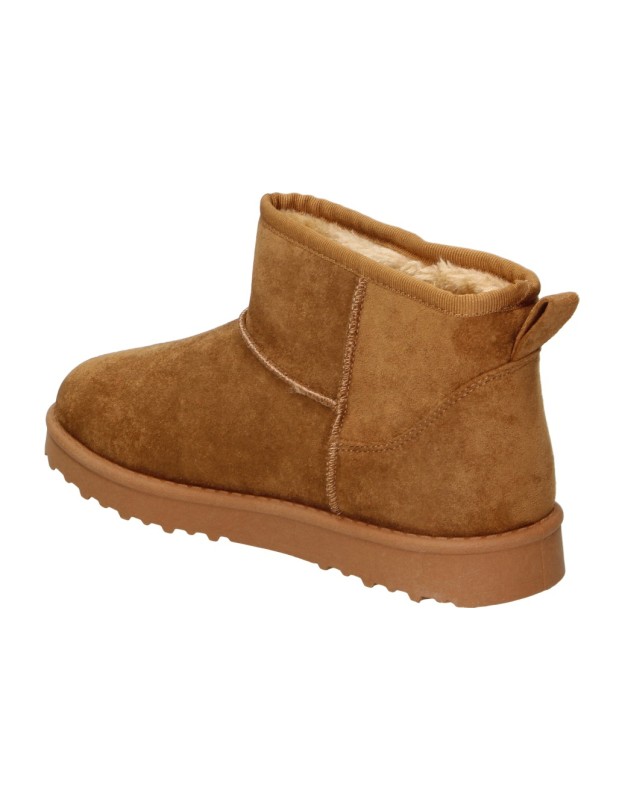 Botines australianos planos SKASUAL 35-3349 en camel para mujer