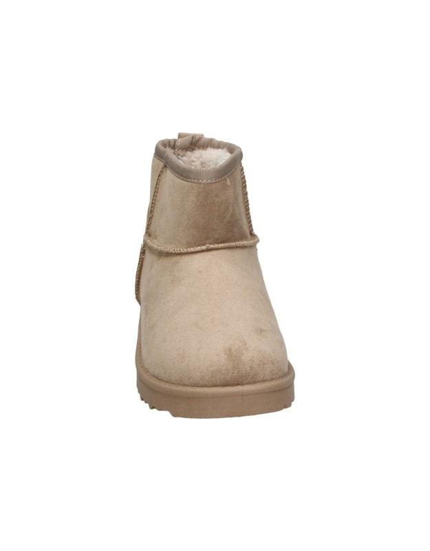 Botines australianos planos SKASUAL 35-3349 en beige para mujer
