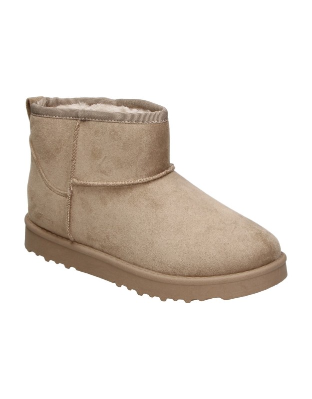 Botines australianos planos SKASUAL 35-3349 en beige para mujer