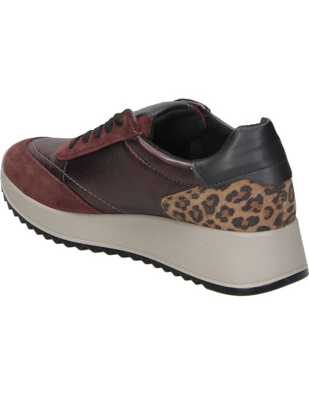 Zapatos de piel con cuña IMAC 208398.7147.019 burdeos para mujer