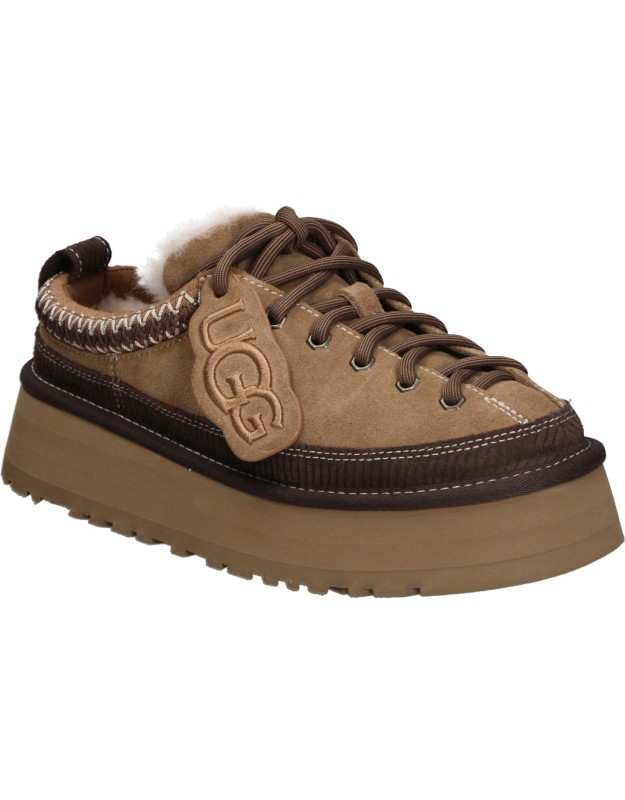 Zuecos con plataforma UGG Heritage Lace Up marrones para mujer