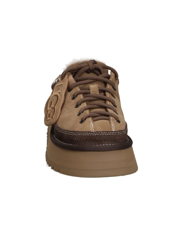 Zuecos con plataforma UGG Heritage Lace Up marrones para mujer