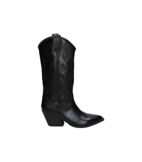 Botas cowboy altas con tacón SKYDIVA Her negras para mujer
