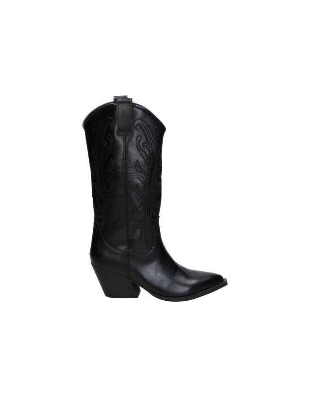 Botas cowboy altas con tacón SKYDIVA Her negras para mujer