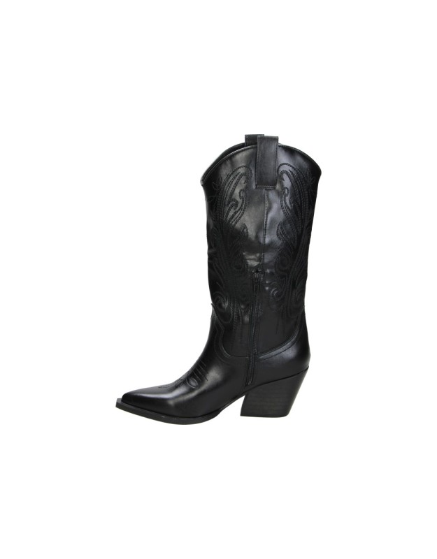 Botas cowboy altas con tacón SKYDIVA Her negras para mujer