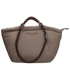 Bolso shopper DEVOTA&LOMBA 160605 en color taupe para mujer