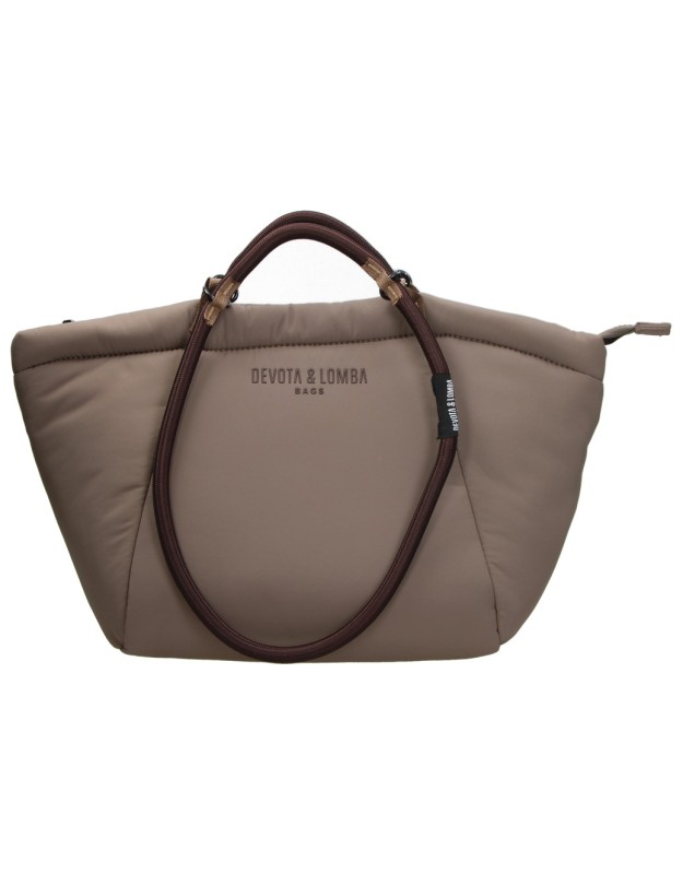 Bolso shopper DEVOTA&LOMBA 160605 en color taupe para mujer