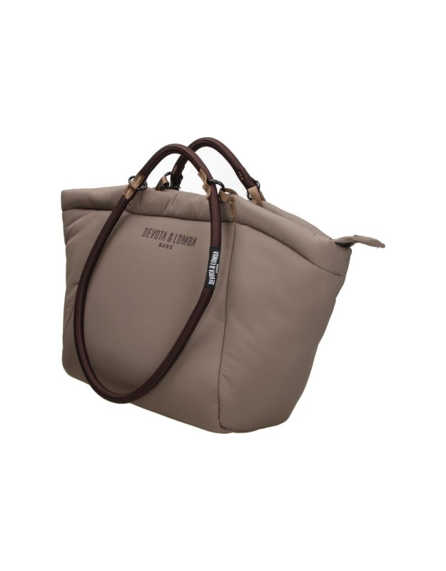 Bolso shopper DEVOTA&LOMBA 160605 en color taupe para mujer