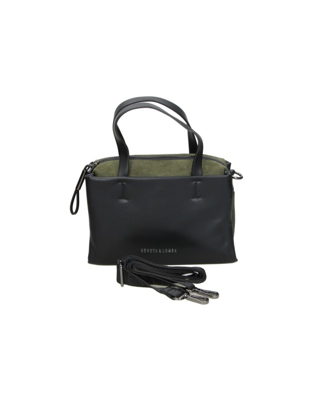 Bolso de hombro DEVOTA&LOMBA 160514 negro y verde para mujer