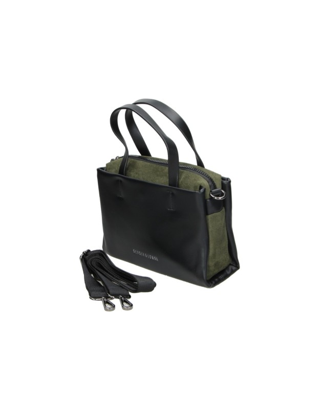 Bolso de hombro DEVOTA&LOMBA 160514 negro y verde para mujer
