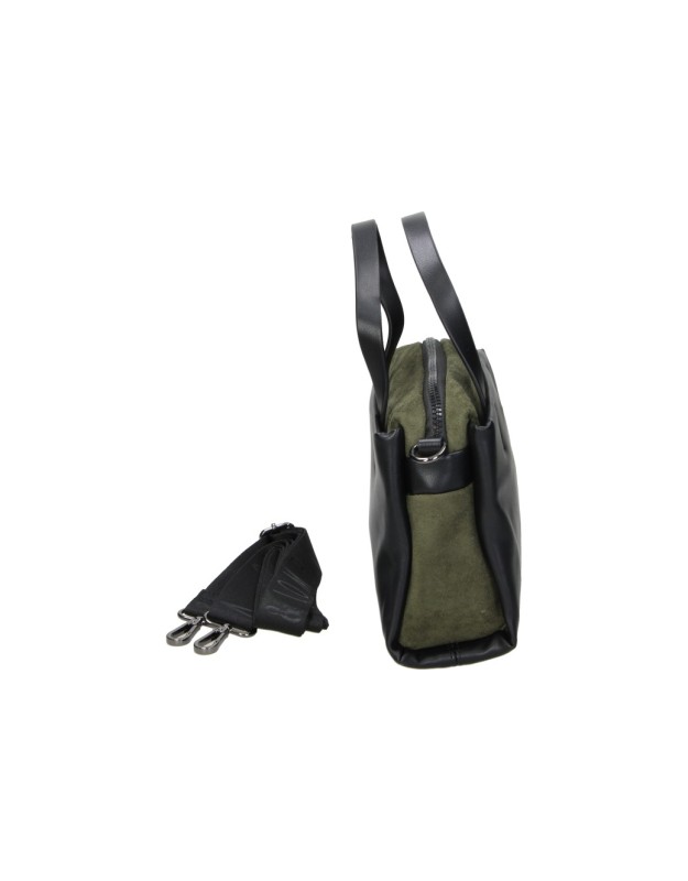 Bolso de hombro DEVOTA&LOMBA 160514 negro y verde para mujer