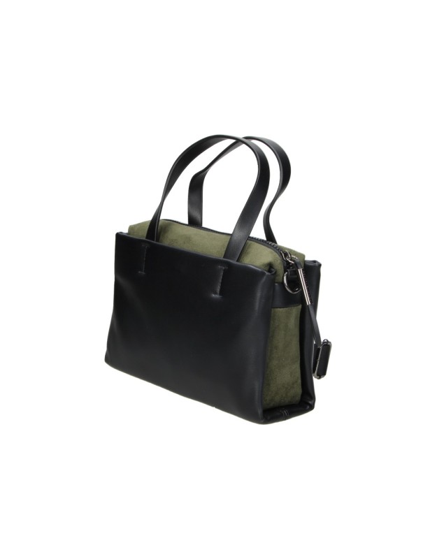 Bolso de hombro DEVOTA&LOMBA 160514 negro y verde para mujer