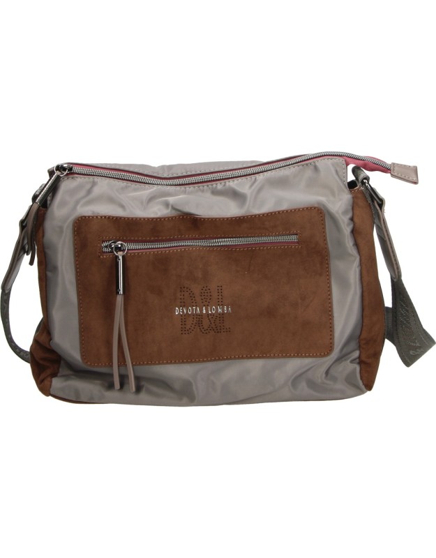 Bolso bandolera DEVOTA&LOMBA 261306 en color taupe para mujer