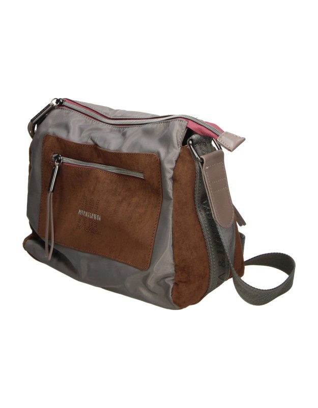 Bolso bandolera DEVOTA&LOMBA 261306 en color taupe para mujer