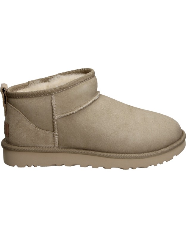 Botines UGG classic ultra mini beige para mujer