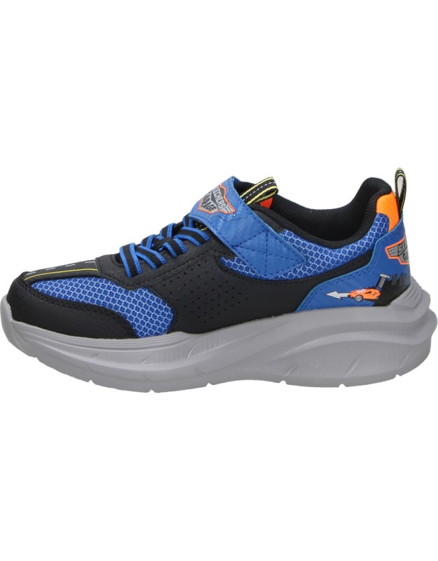 Zapatillas Skechers Garage azul y naranja para niño 402150l-bbor