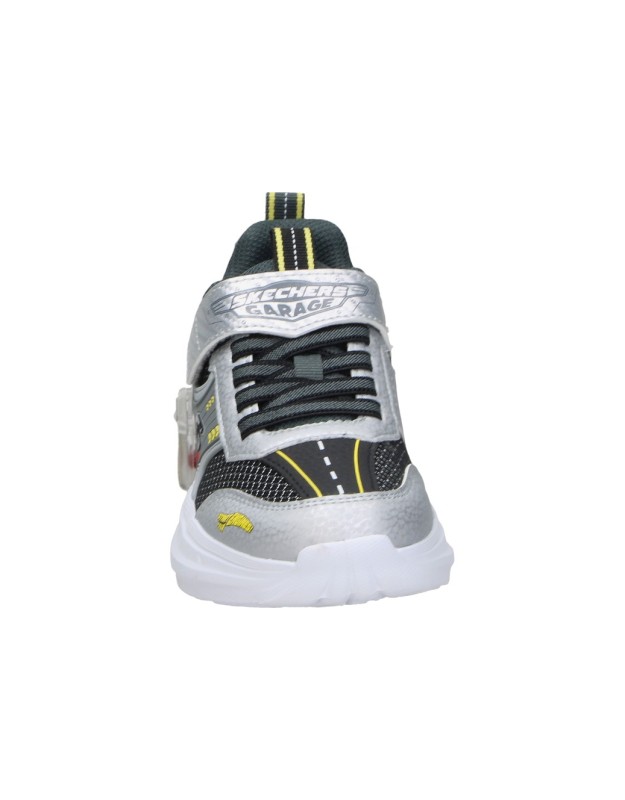Zapatillas Skechers Garage gris y blanca para niño 402150l-slbk