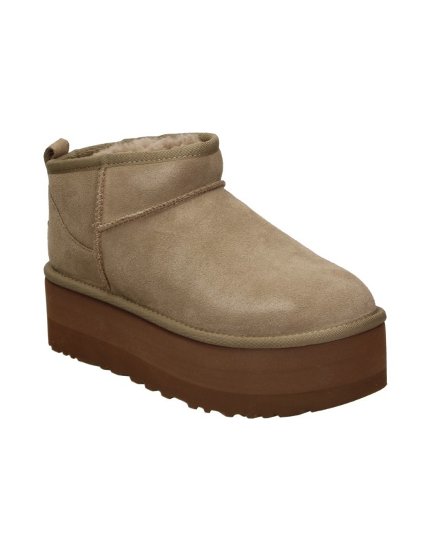 Botines con plataforma UGG Classic Ultra Mini Platform en marrón