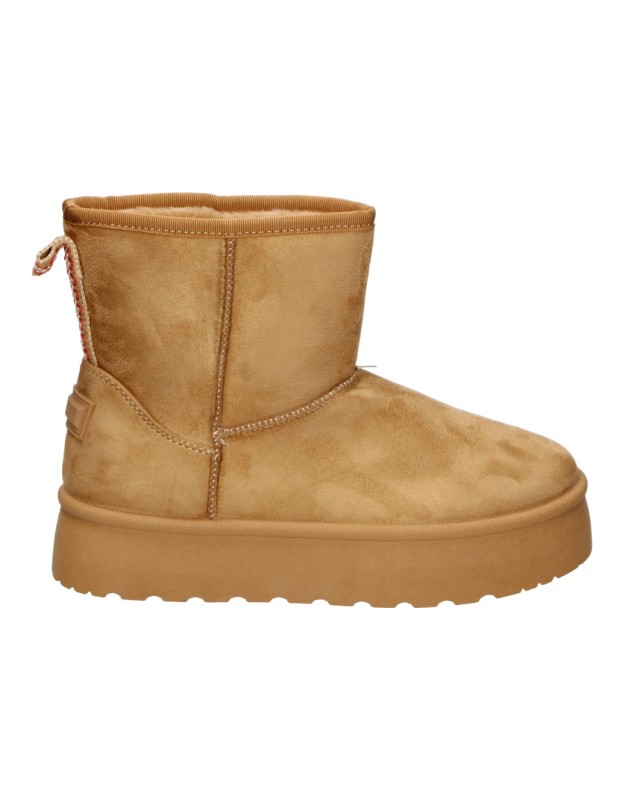 Botines australianos con plataforma D'Angela DHI31969 en camel