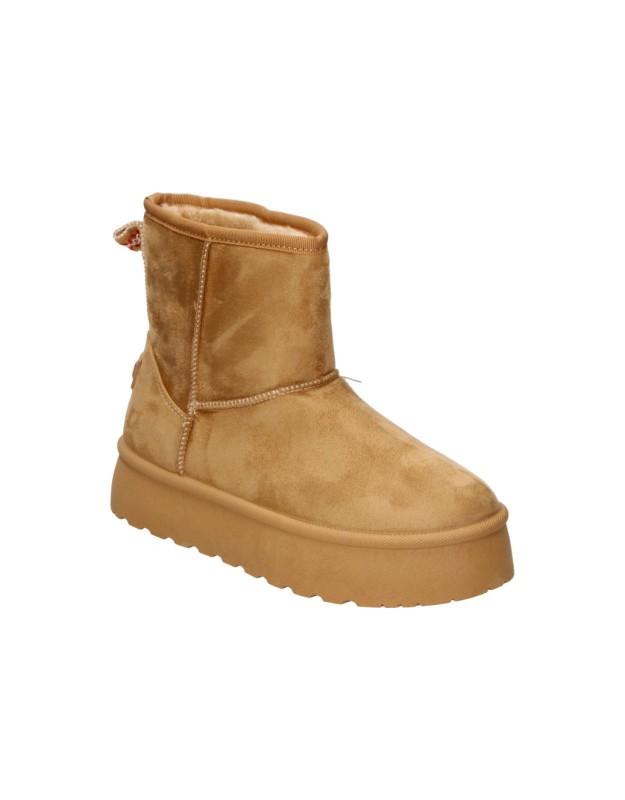 Botines australianos con plataforma D'Angela DHI31969 en camel