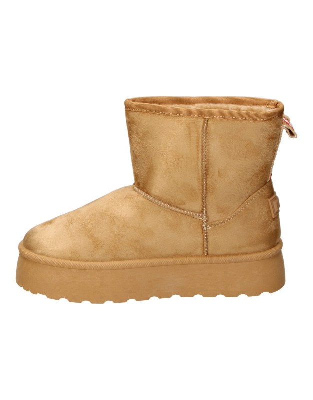 Botines australianos con plataforma D'Angela DHI31969 en camel
