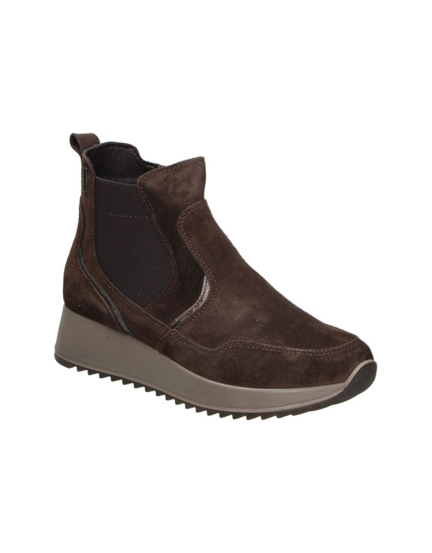 Botines Gore-Tex de piel con cuña IMAC marrones 208409.7103.017