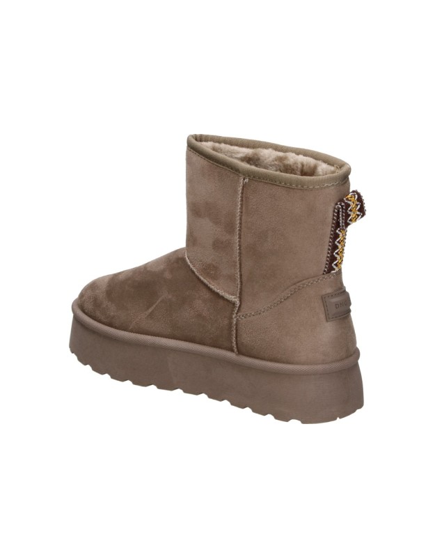 Botines australianos con plataforma D'Angela DHI31969 en taupe