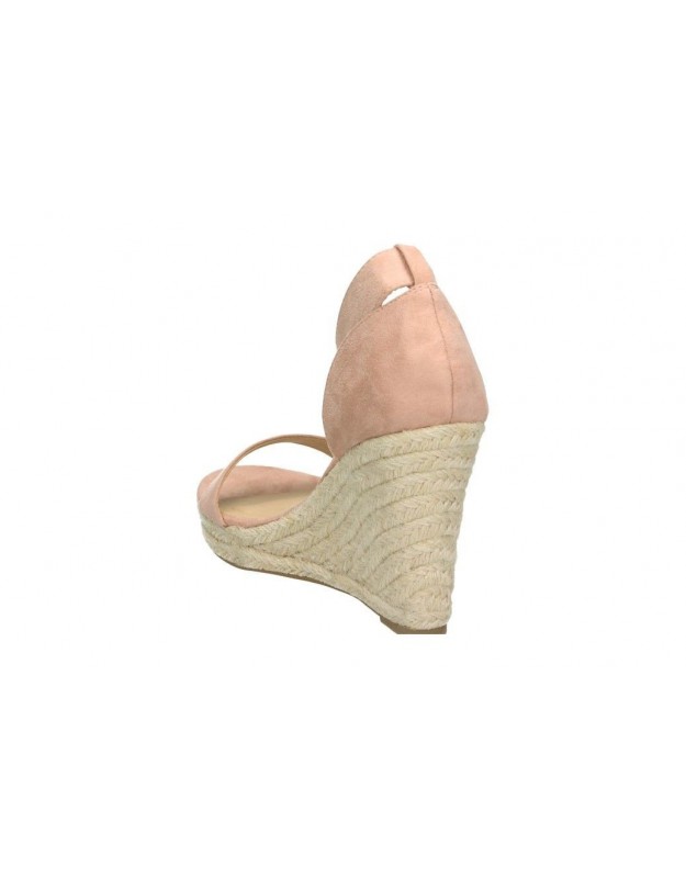 Sandalias para moda joven cuña jack & jones amelia heeled cap en rosa