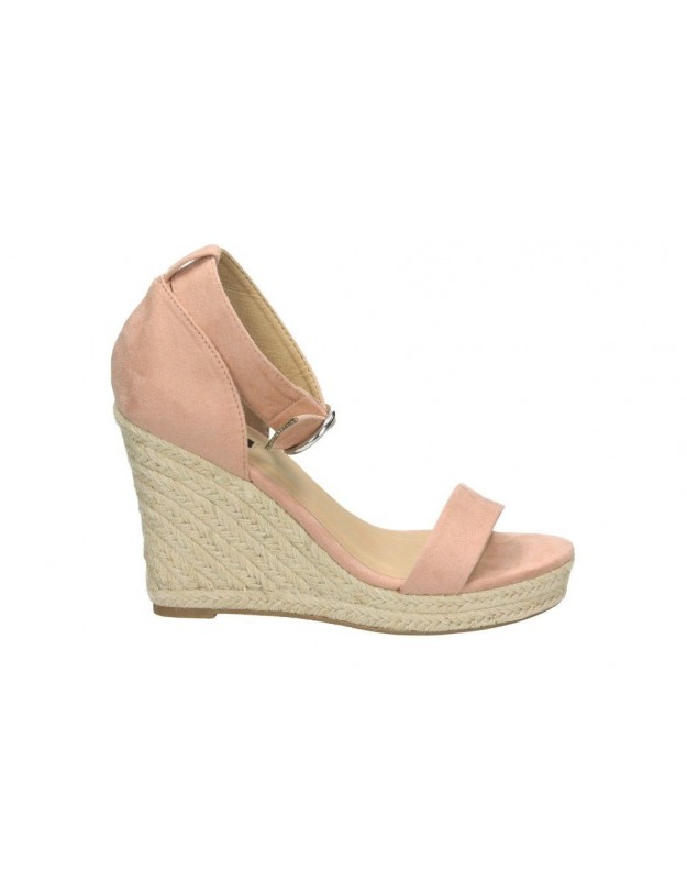 Sandalias para moda joven cuña jack & jones amelia heeled cap en rosa