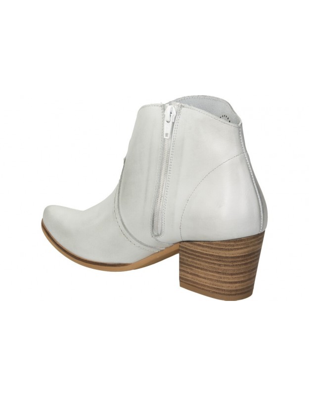 Botines para moda joven tacón melcris 3517 en blanco