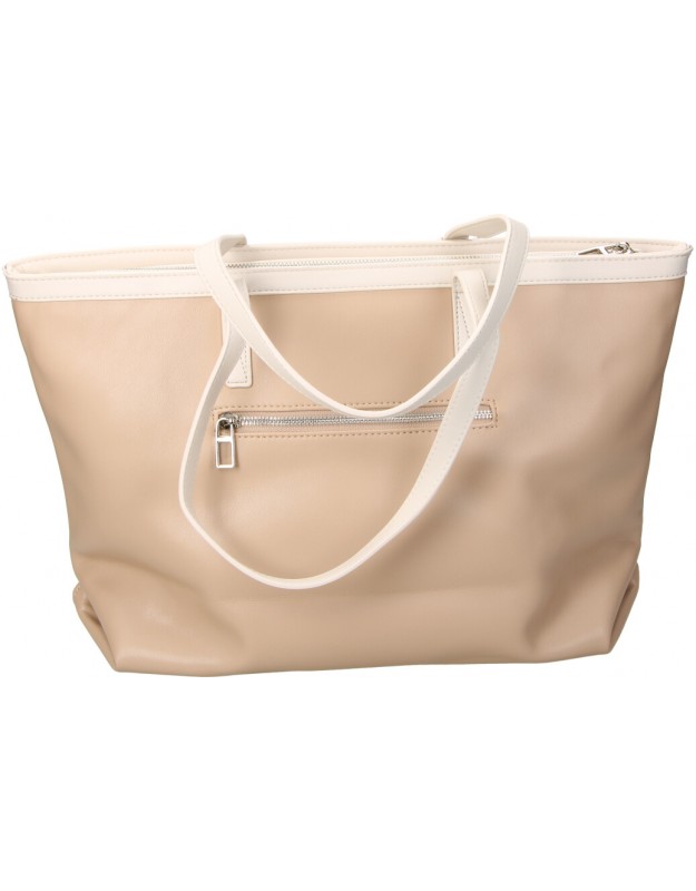 Bolso grande de asas beige DON ALGODON